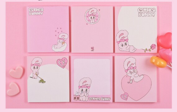 Esther Bunny Memo Colorful Memo Memopad Notepad Etsy