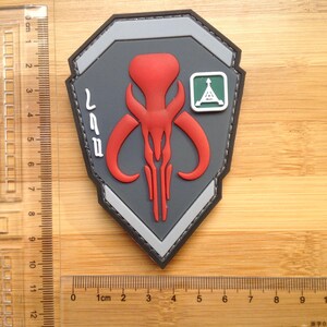 skull 3d tactical army pvc rubber patch White