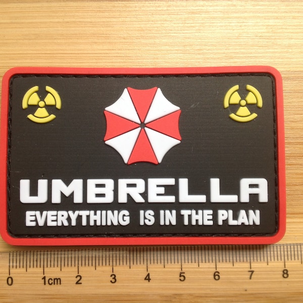 8*5cm resident evil umbrella corporation pvc army morale gummi schulter patch