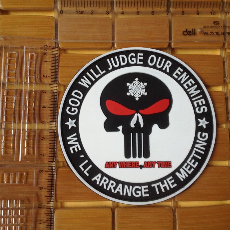 skull 3d tactical army pvc rubber patch image 19