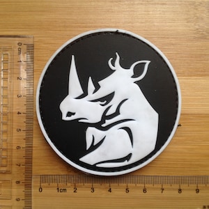 rhinoceros tactical army airsoft 3d pvc rubber patch