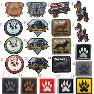 Parche táctico para perro, pata de perro, oveja, perro, Airsoft, Paintball, parche bordado