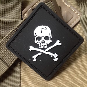 skull 3d tactical army pvc rubber patch