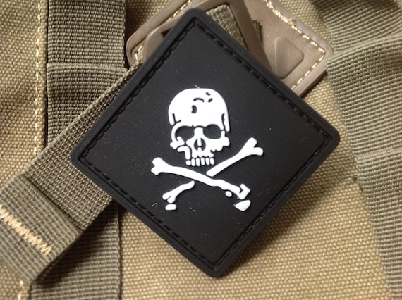 skull 3d tactical army pvc rubber patch