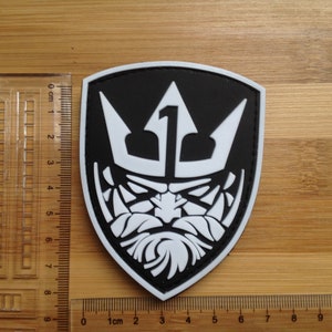 świecący medal honoru moh king neptun taktyczna naszywka airsoft 3d pvc