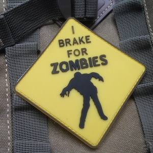 i breake for zombies 3d milspec tactical airsoft pvc patch