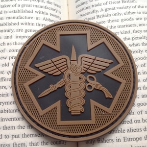 Ems medic cross star emt tactical army airsoft 3d pvc rubber patch