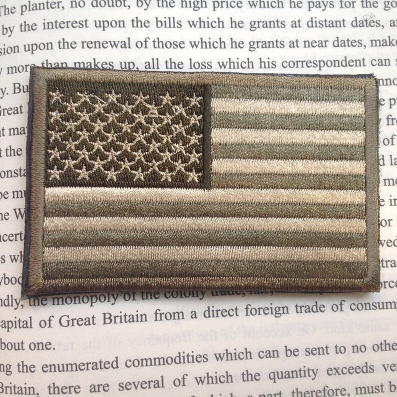 2 Stück Taktische US-Flagge Patch – Schwarz/dunkel, 8 X 4,5 Cm, PVC-Gummi Mit Klett