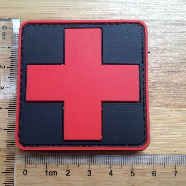 jtg medic red cross paramedic 3d tactical army morale pvc rubber patch