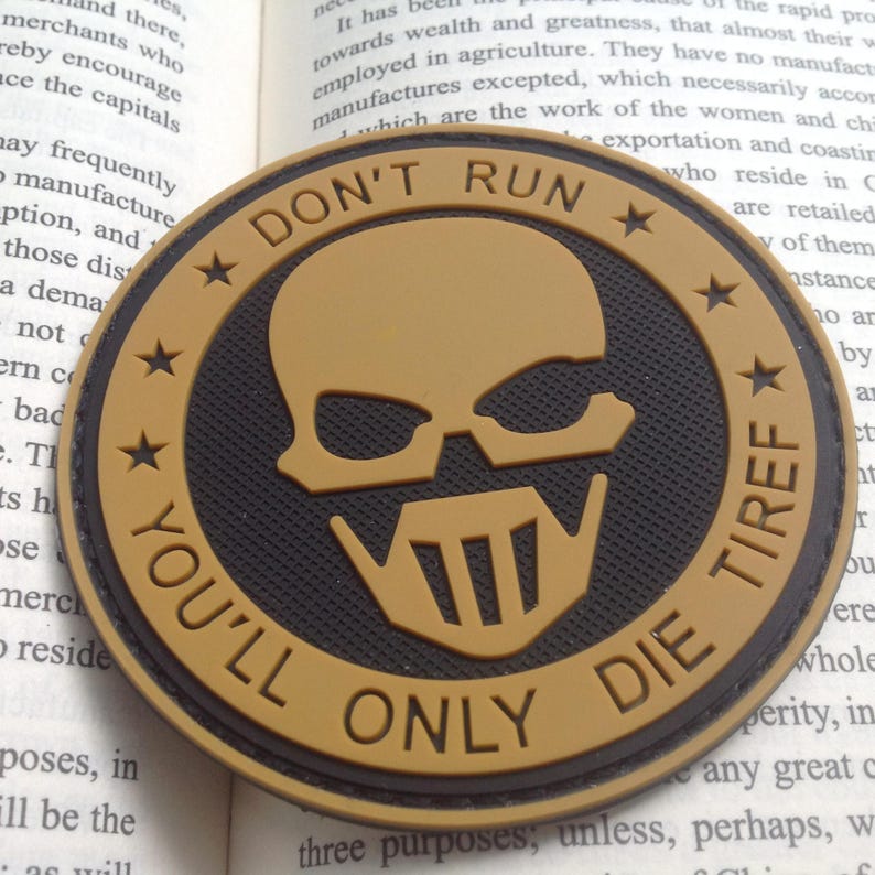 skull 3d tactical army pvc rubber patch 12