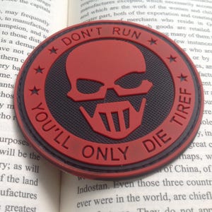 skull 3d tactical army pvc rubber patch Yellow