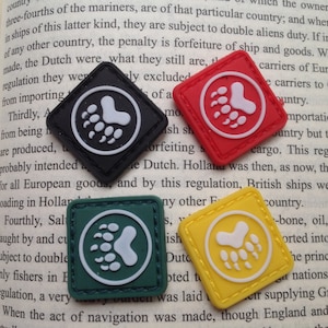 4 pcs mini different color tracker paw blackwater pvc army patch