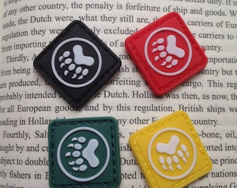 4 pcs mini different color tracker paw blackwater pvc army patch