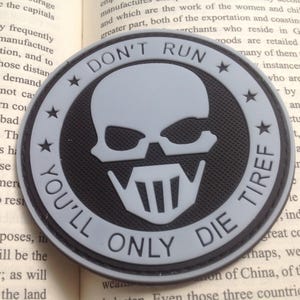 skull 3d tactical army pvc rubber patch 13