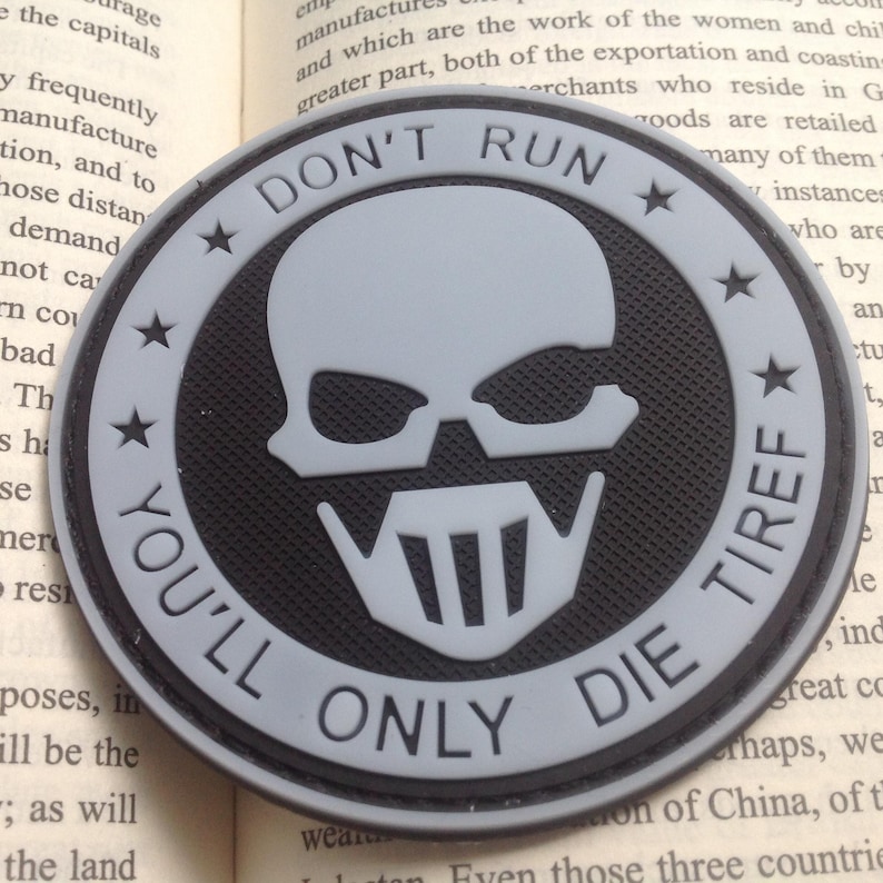 skull 3d tactical army pvc rubber patch 13