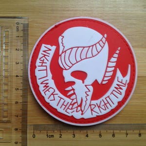 skull 3d tactical army pvc rubber patch Blue