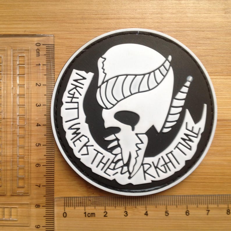 skull 3d tactical army pvc rubber patch Brown