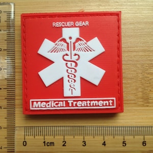 rescuer gear medical treatment 3d tactical army pvc rubber patch