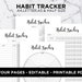 Habit Tracker Habits Tracker Habit Chart Daily Weekly Monthly Habit Tracker Habit Log Editable A5 A4 Letter Half Size PDF Printable 