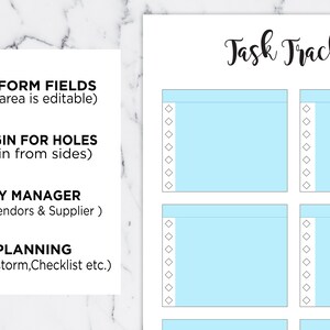 Planificador de fiestas y eventos, presupuesto, menú, lista de tareas (PDF editable) imagen 3