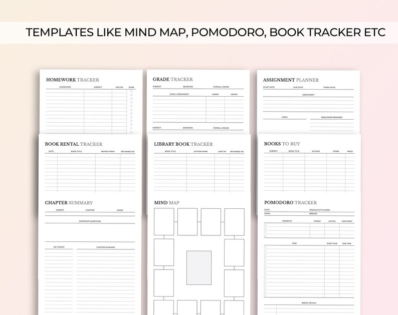 Printable Student Planner Bundle, Academic & College Planner (PDF) image 4