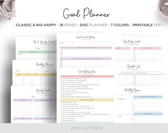 Goal Planner BUNDLE 2023 Goals Tracker SMART Goal Setting - Etsy