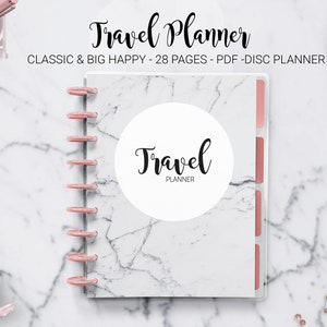 Reiseplaner Urlaub Planer Reise Tagebuch Veranstalter Urlaub Reise Reise Roadmap Mambi Classic HP big Happy Planner PDF druckbare Einsätze