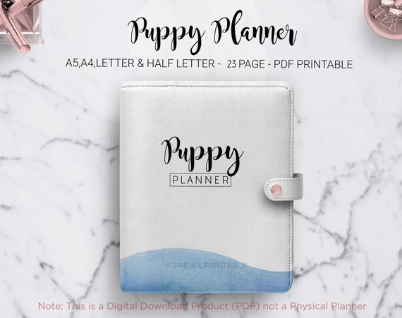Puppy Planner: Dog Tracker, Training & Care (PDF Printable)