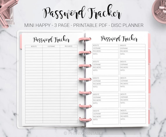 Password Tracker Log Password Organizer Password Keeper Password List ...