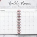 Monthly Planner Undated Month on Two Pages Monthly Calendar Inserts Journal Mambi Classic Happy Planner HP Editable PDF Printable Inserts 