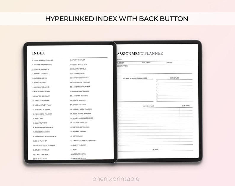 Printable Student Planner Bundle, Academic & College Planner (PDF) image 2