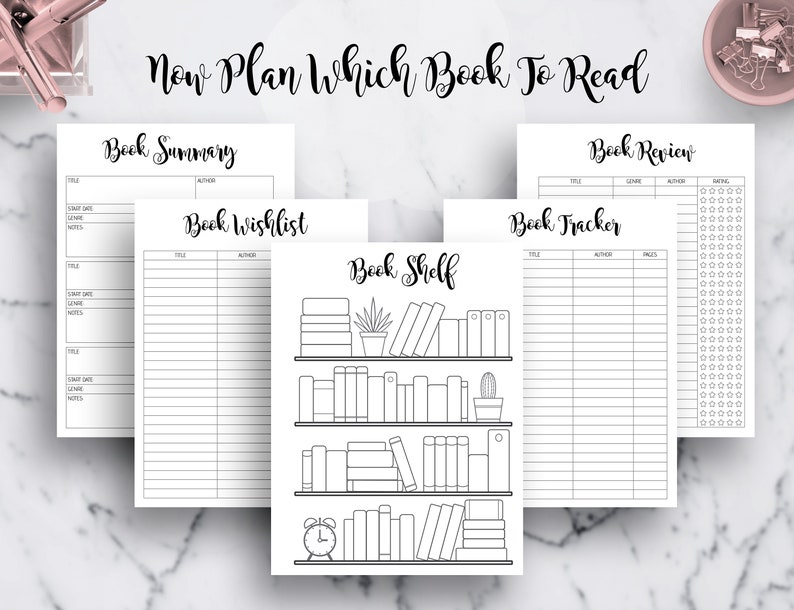 Reading Journal Book Planner Journal Reading Log Bookshelf Etsy Australia