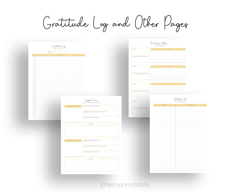 Anxiety & Wellness Journal, Mental Health Planner (PDF Printable) image 10