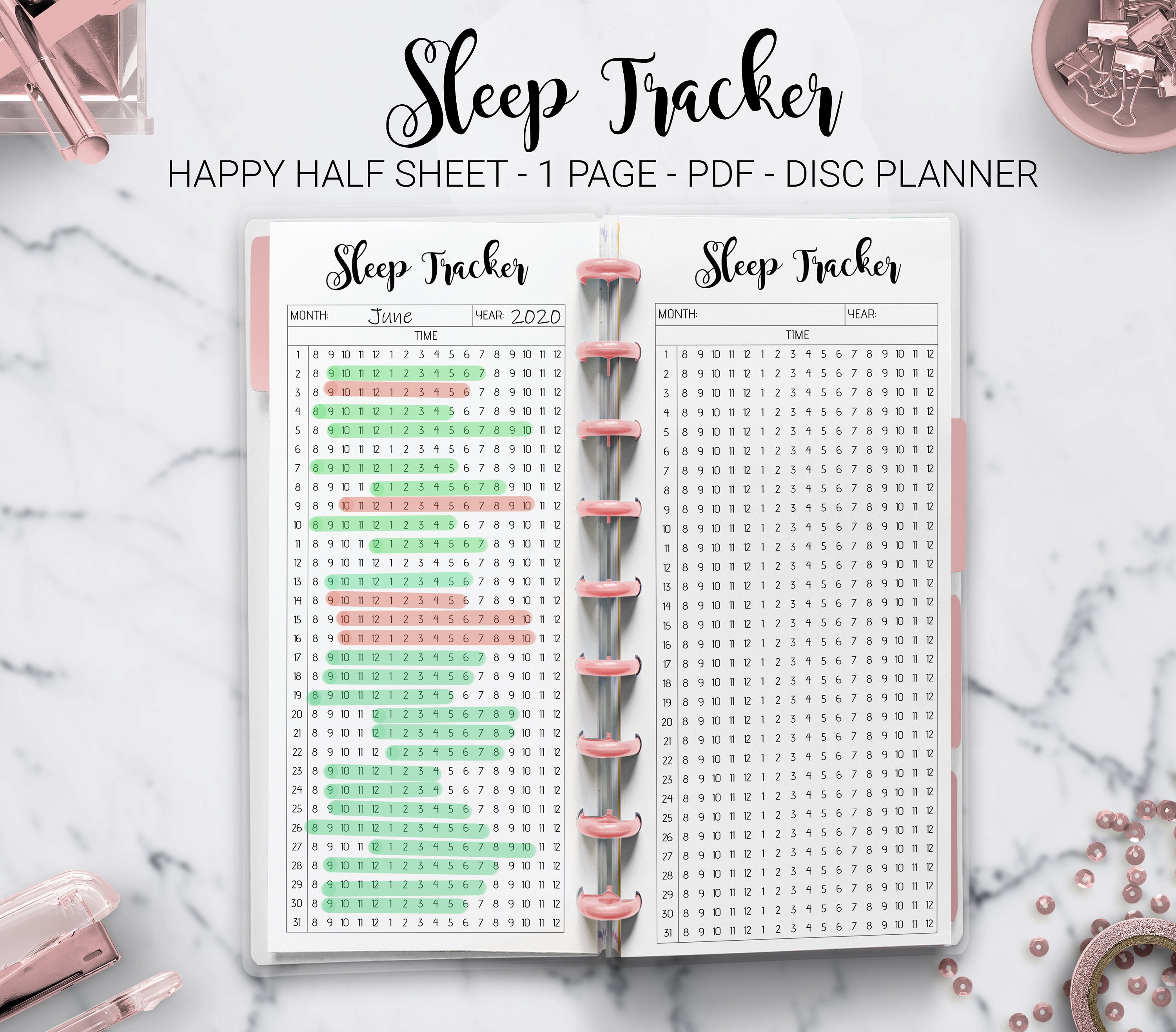Sleep Tracker Health Tracker Sleep Planner Sleep Log Bullet - Etsy