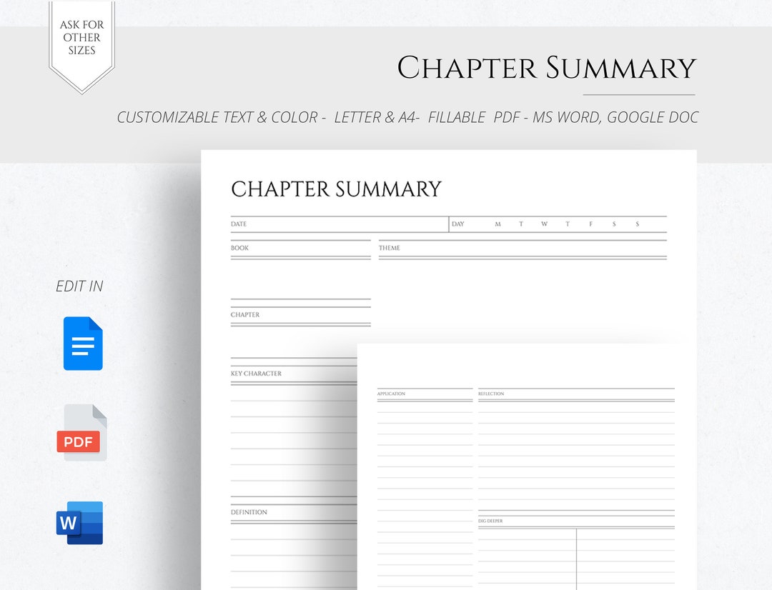EDITABLE Bible Chapter Summary Printable Template Prayer - Etsy Portugal