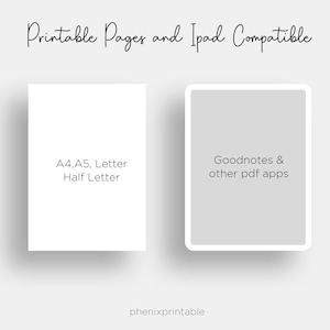 Puede incluir: P&aacute;ginas imprimibles en tama&ntilde;os A4, A5, Letter y Half Letter. Compatible con Goodnotes y otras aplicaciones PDF.