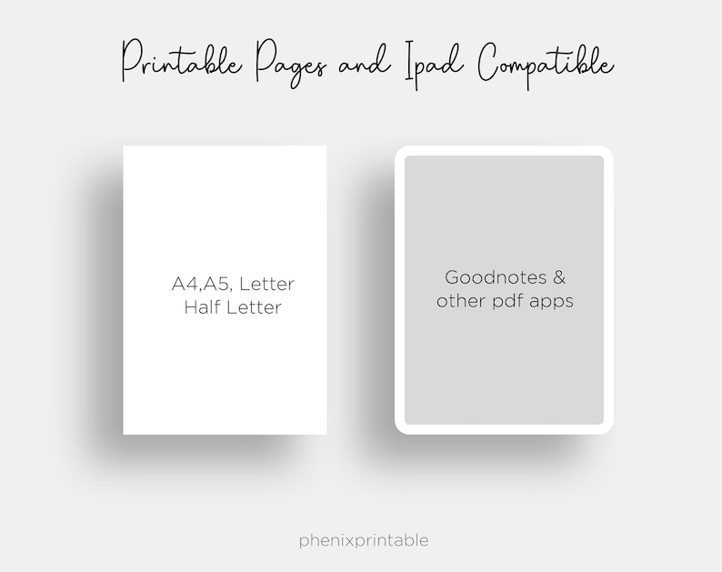 Puede incluir: P&aacute;ginas imprimibles en tama&ntilde;os A4, A5, Letter y Half Letter. Compatible con Goodnotes y otras aplicaciones PDF.