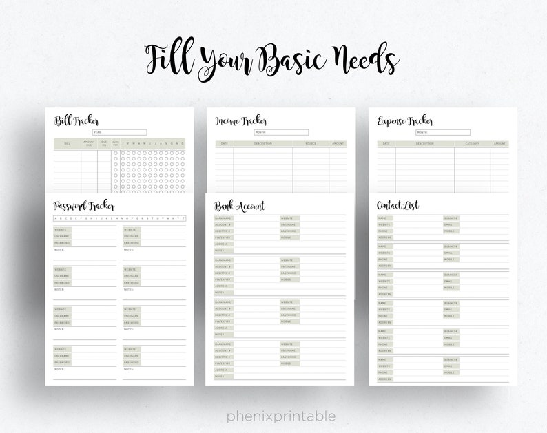 Kalender-Bundle: Klassisch & Glücklich, A5, A4 (PDF zum ausdrucken) Bild 6