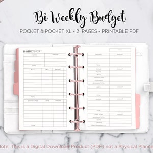 Bi Weekly Budget Expense Monthly Budget Bill Tracker Saving Tracker ...
