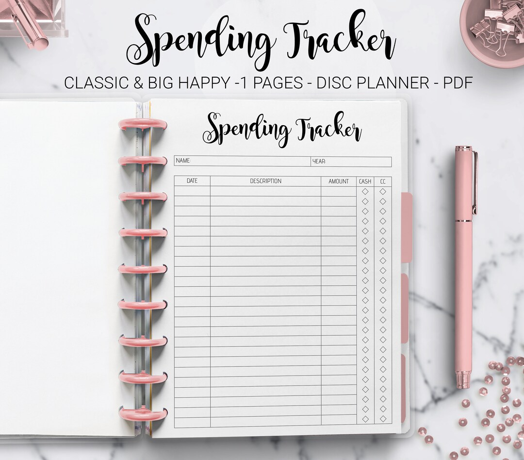 Spending Tracker Spending Log Expense Tracker Finance Planner Money ...