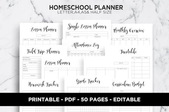 Ultimate Homeschool Planner Home School Lesson Planner