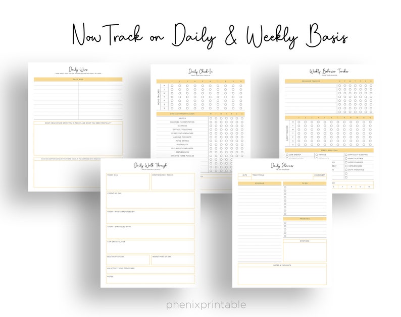 Anxiety & Wellness Journal, Mental Health Planner (PDF Printable) image 7