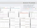 Printable Budget Planner, Finance Planner Weekly Monthly Financial Budget Dairy Tracker Mambi Classic HP Big Happy Planner PDF A4 A5 Letter product logo
