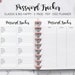Password Tracker Log Password Organizer Password Keeper Password List Keeper Mambi Classic HP Big Happy Planner PDF Printable Inserts 