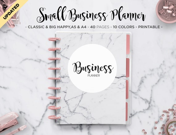 Small Business Planner Bundle: Classic & Big Happy, A5, A4 (PDF Printable)