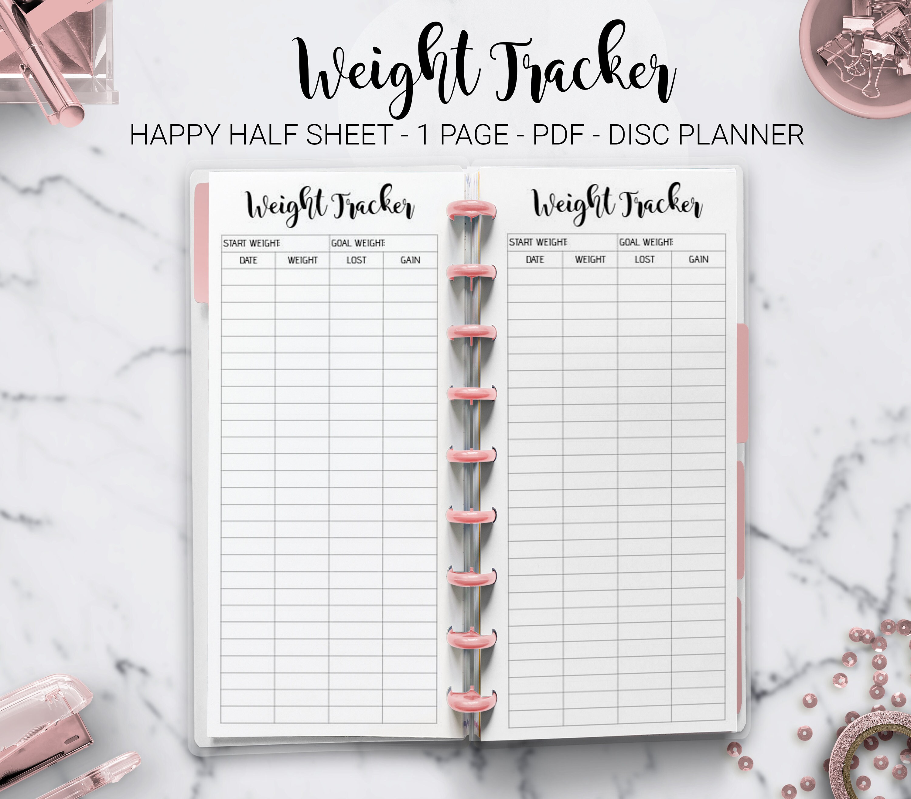 Weight Tracker Weight Loss Journal Log Slimming World Fitness Etsy UK