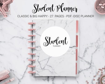 college assignment organizer Student Planner Study Organizer College School Weekly Planner Academic Planner Mambi Classic HP Big Happy Planner PDF Printable Inserts