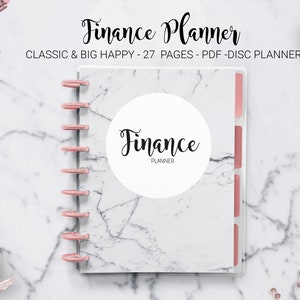 Finance Planner Financial Journal Expense Tracker Monthly Budget Planner Bill Tracker Mambi Classic Big Happy Planner PDF Printable Inserts