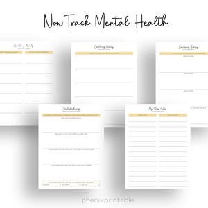 Anxiety & Wellness Journal, Mental Health Planner (PDF Printable) image 6