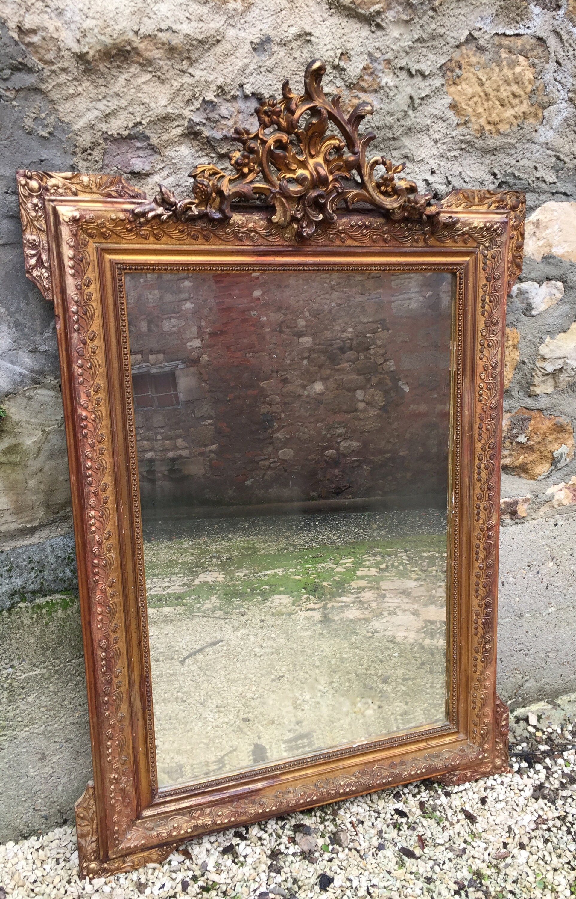Large Antique French Gold/gilt Mirror Etsy UK